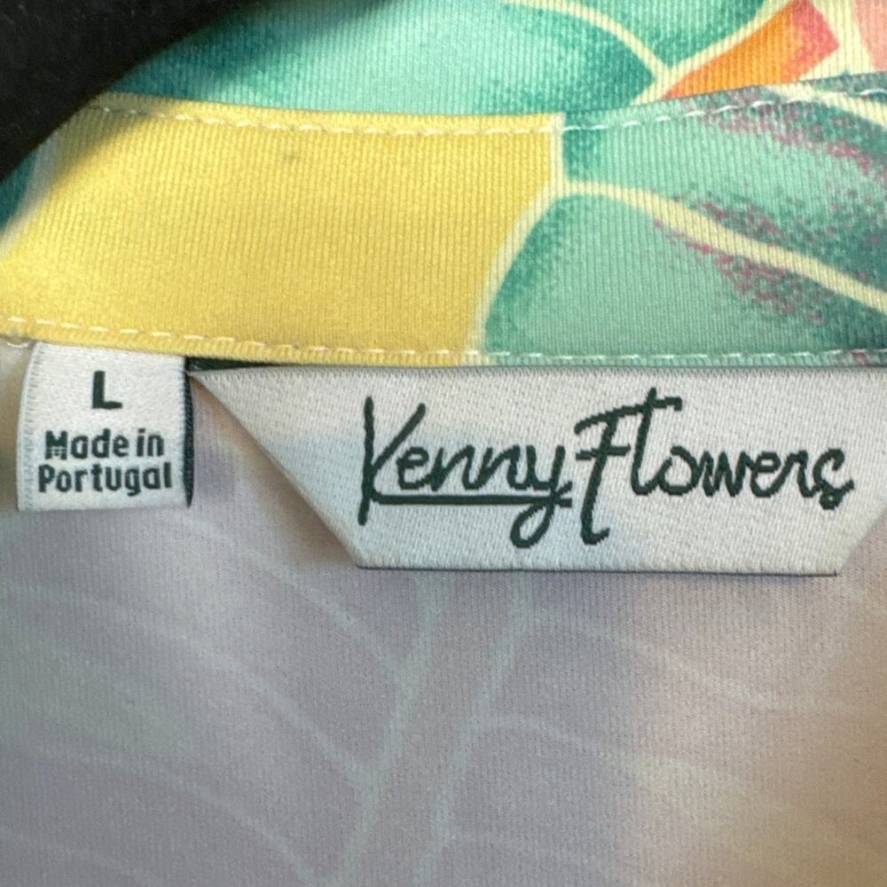 Kenny Flowers Tropical Floral Polo in Pink, Mint & Yellow - Picture 5 of 8